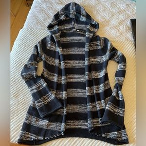 Roxy Striped Hooded Cardigan Size Medium